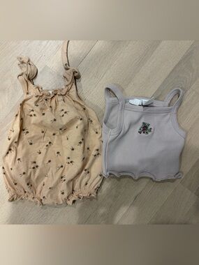 Rylee and Cru one piece and Jamie Kay Tank top 0-3 months